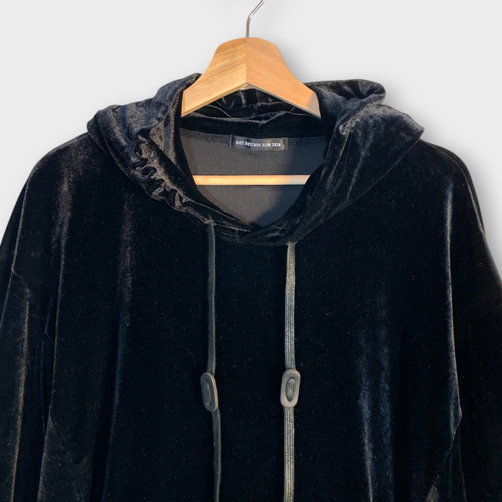 Diet Butcher Slim Skin Velour Hoodie 3 - LARGE *SEE NOTES* 2016 Chocolate Jesus - Picture 3 of 11